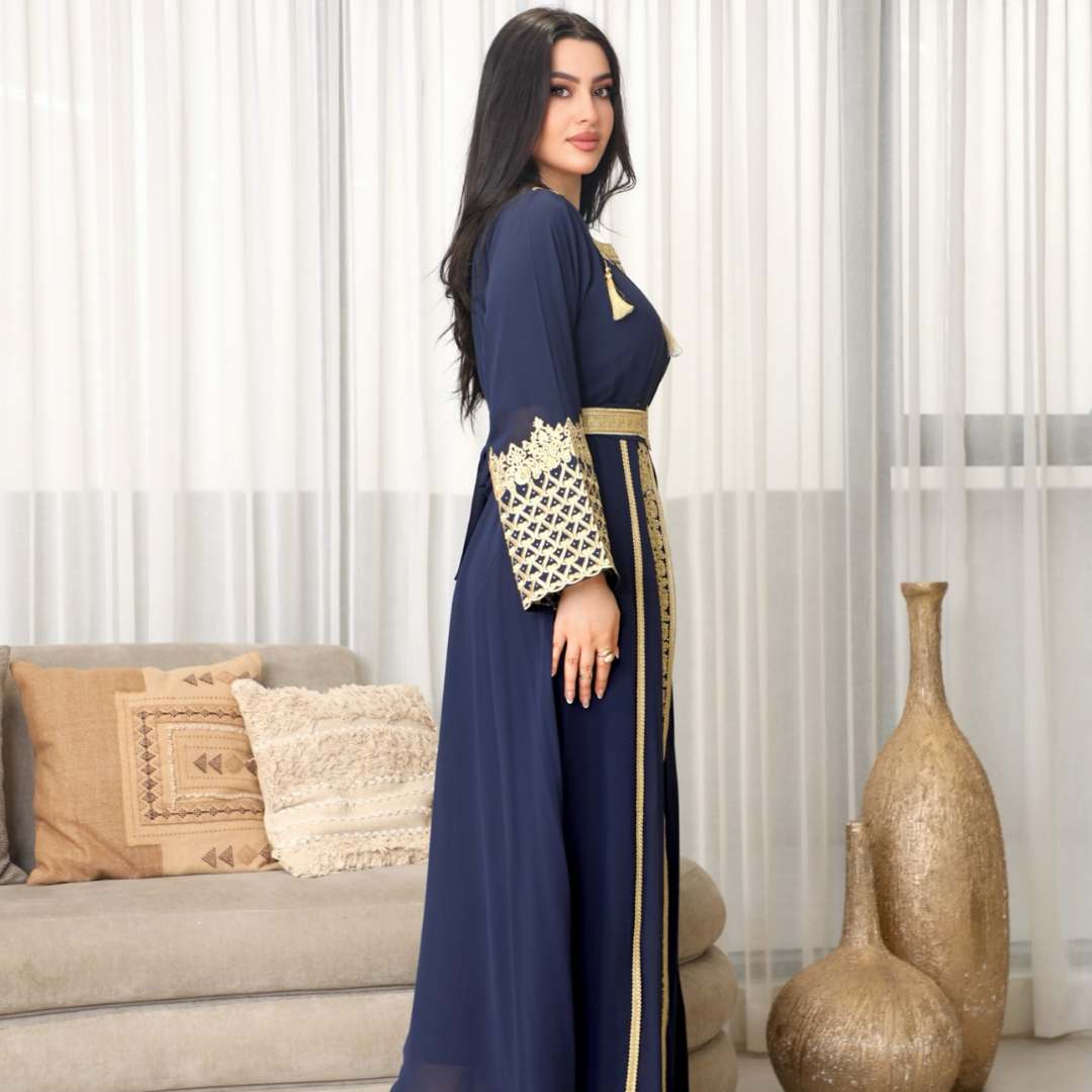 BintAlBilad Saudi Summer Jalabiya For Women New Collection Luxury Designs - 4336