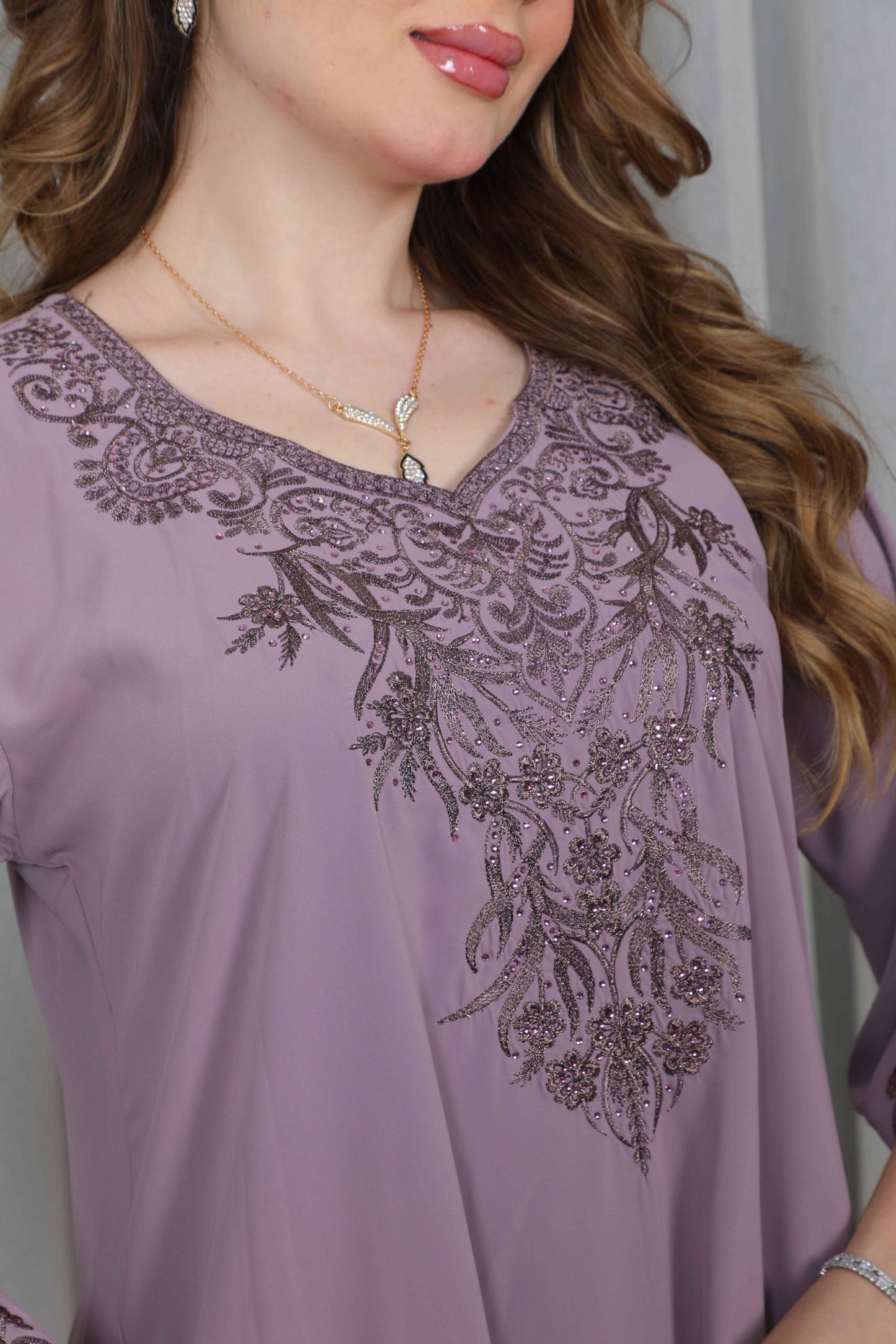 BintAlBilad Saudi Summer Jalabiya For Women New Collection Luxury Designs - 4280