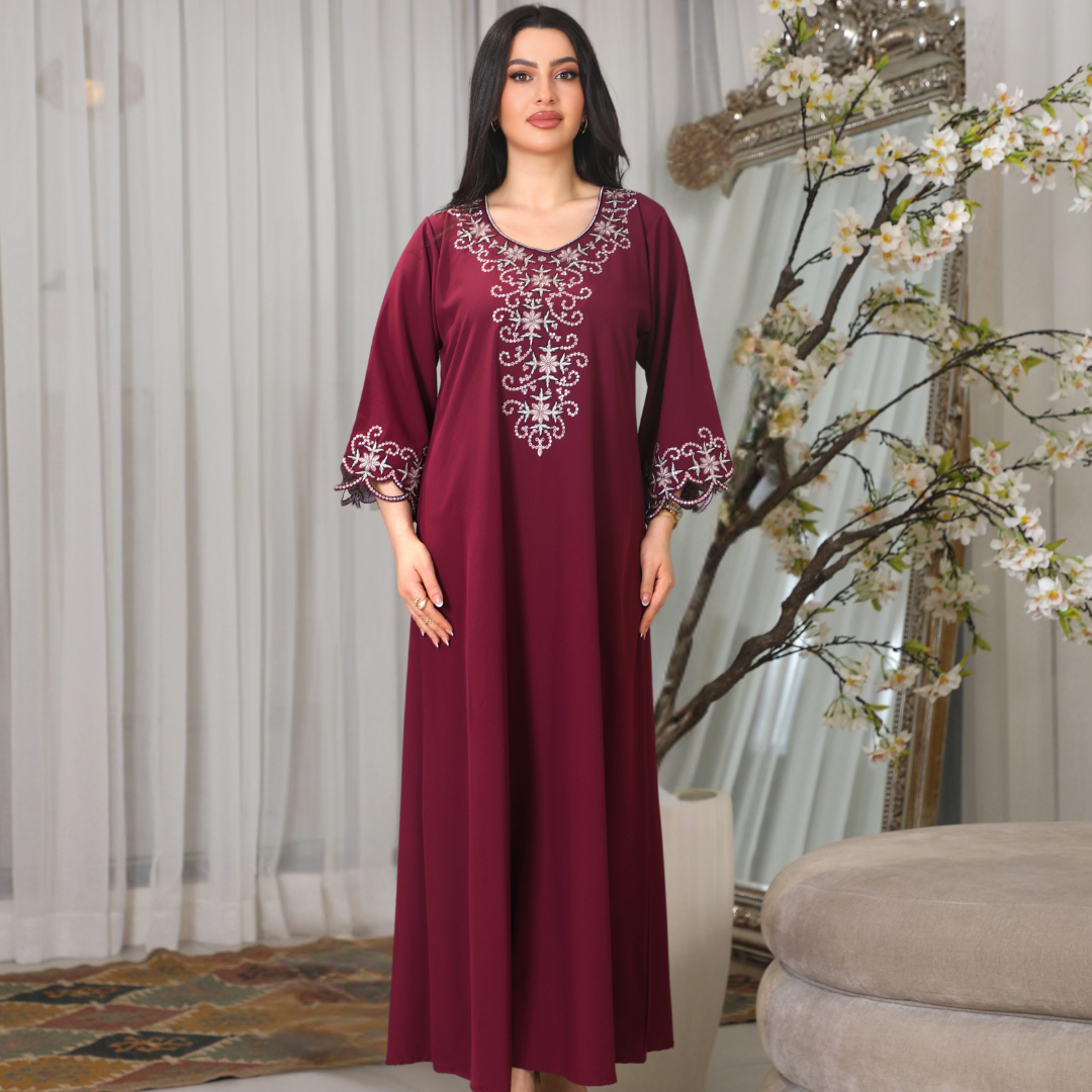 BintAlBilad Saudi Summer Jalabiya For Women New Collection Luxury Designs - 4336