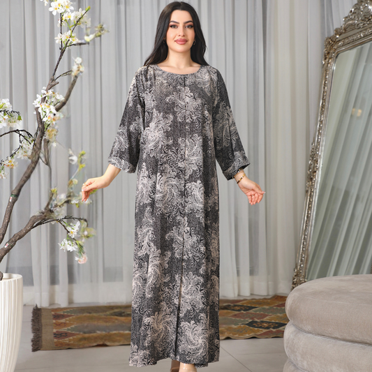 BintAlBilad Saudi Summer Jalabiya For Women New Collection Luxury Designs - 4392