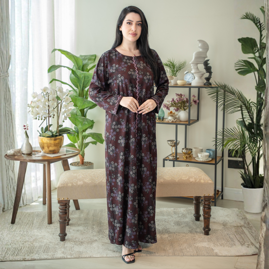 Elegant winter jalabiya with a distinctive modern design - 4587