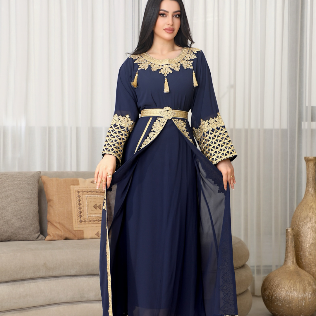 BintAlBilad Saudi Summer Jalabiya For Women New Collection Luxury Designs - 4336