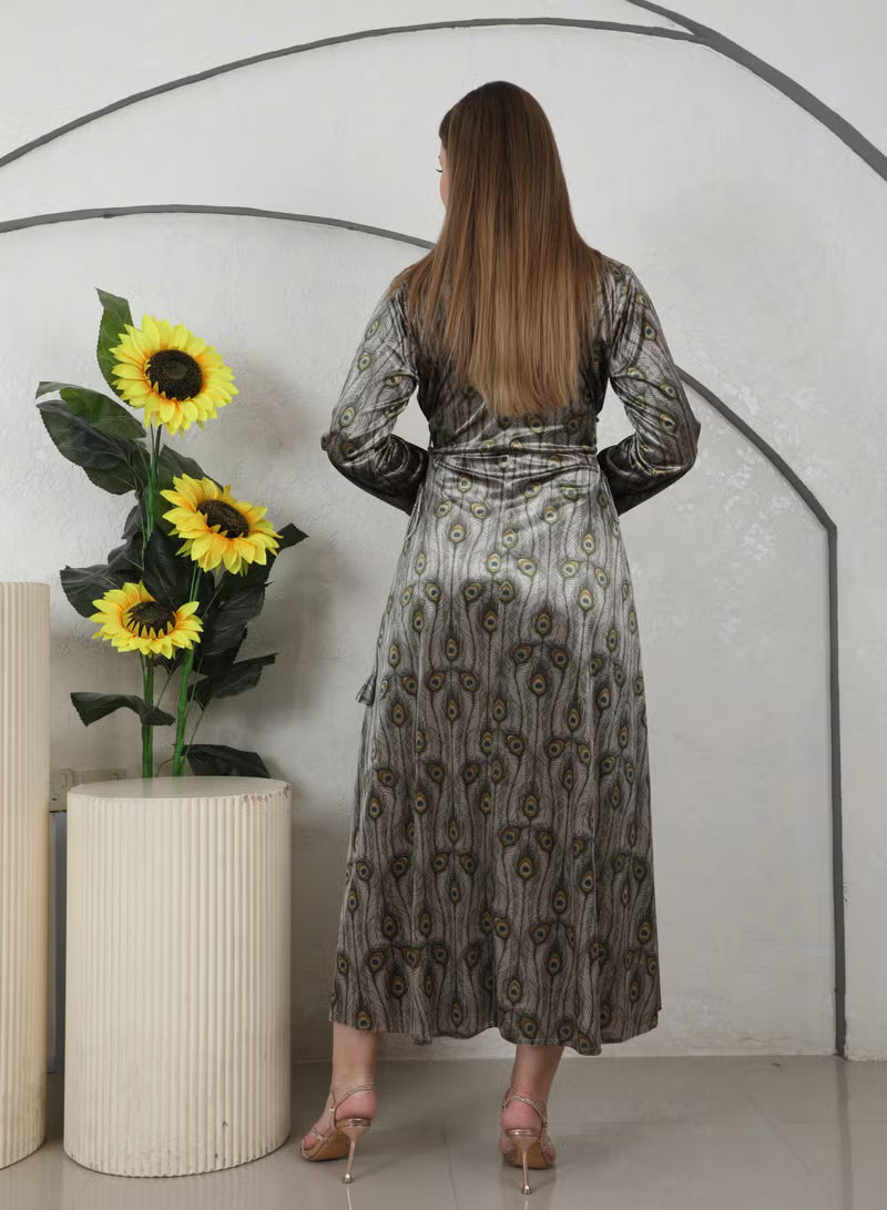 BintAlBilad Saudi Winter Jalabiya For Women Premium Collection Luxury Designs - 4196