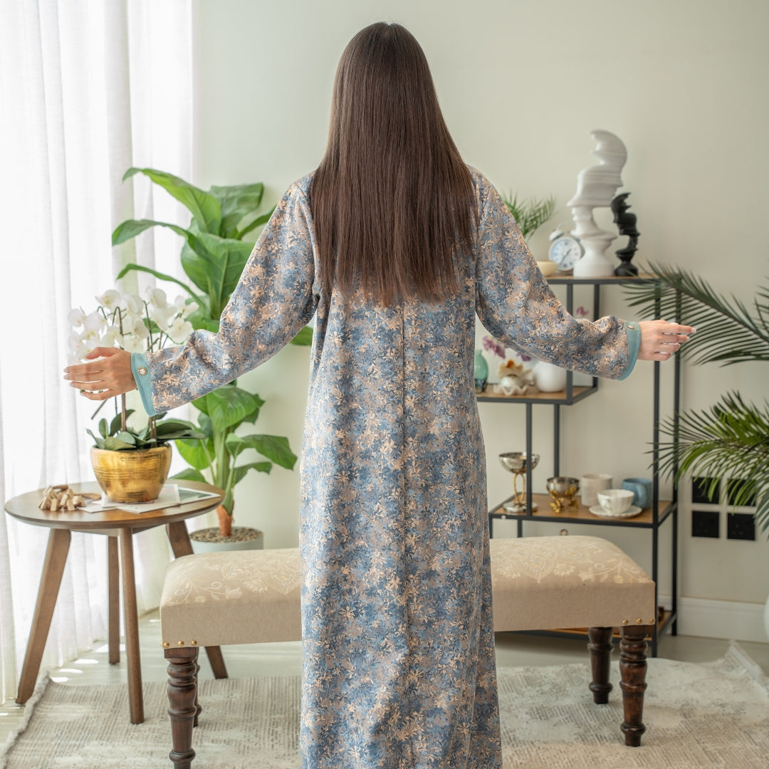 Elegant winter jalabiya with a distinctive modern design - 4540