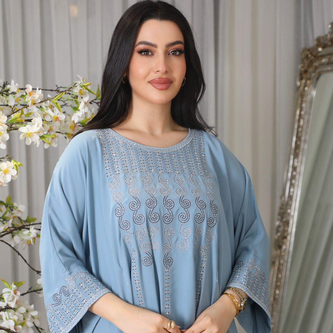 BintAlBilad Saudi Summer Jalabiya For Women New Collection Luxury Designs - ZR548