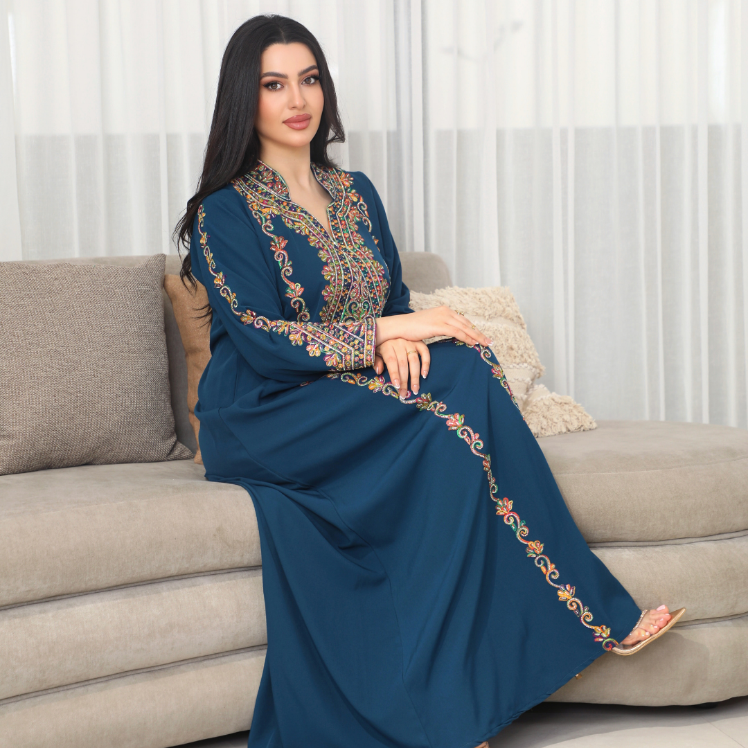 BintAlBilad Saudi Summer Jalabiya For Women New Collection Luxury Designs - ZR596