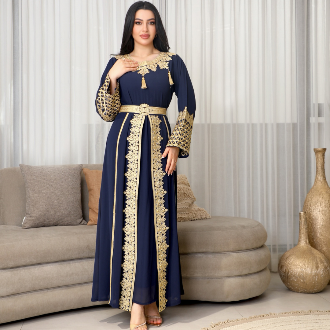 BintAlBilad Saudi Summer Jalabiya For Women New Collection Luxury Designs - 4336