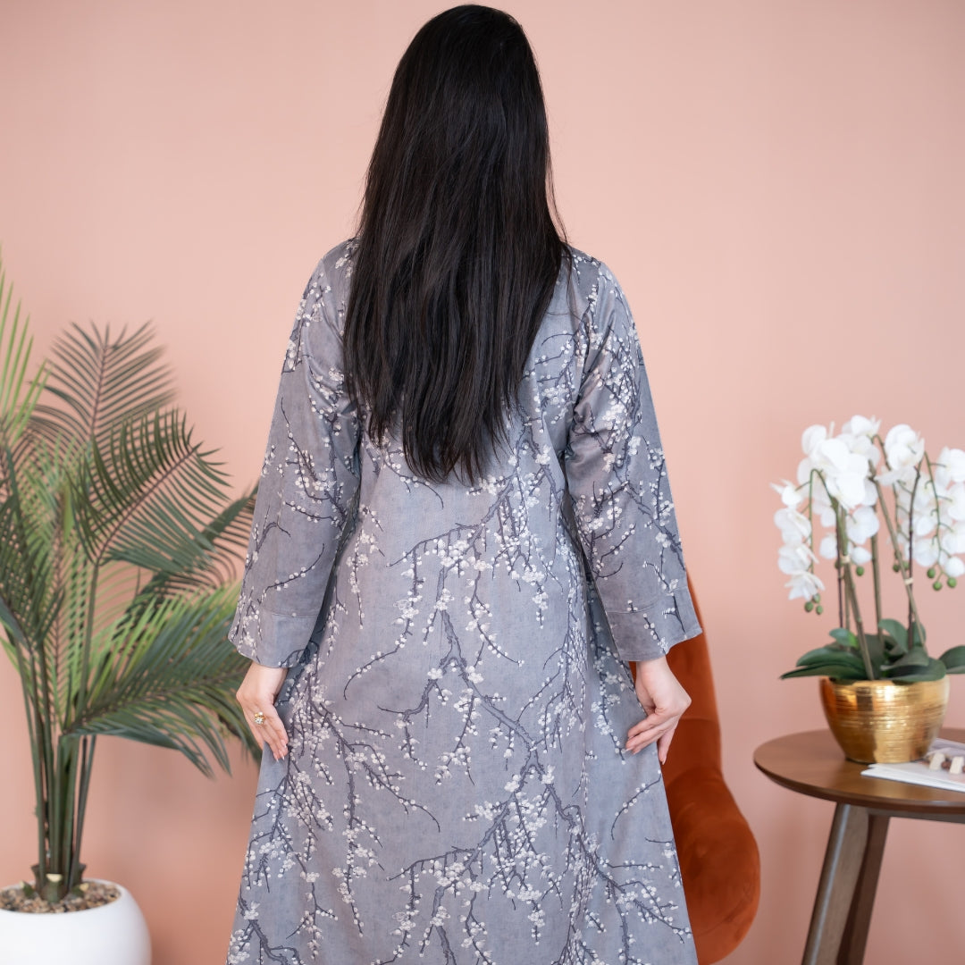 Elegant winter jalabiya with a distinctive modern design - 4572