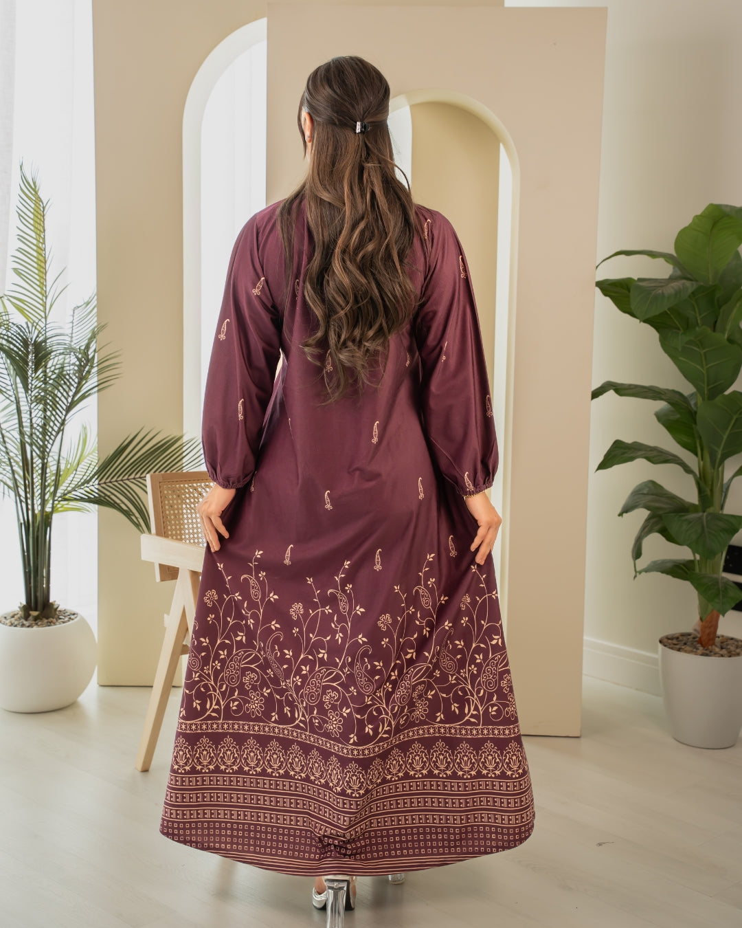 Elegant winter jalabiya with a distinctive modern design - ZR695