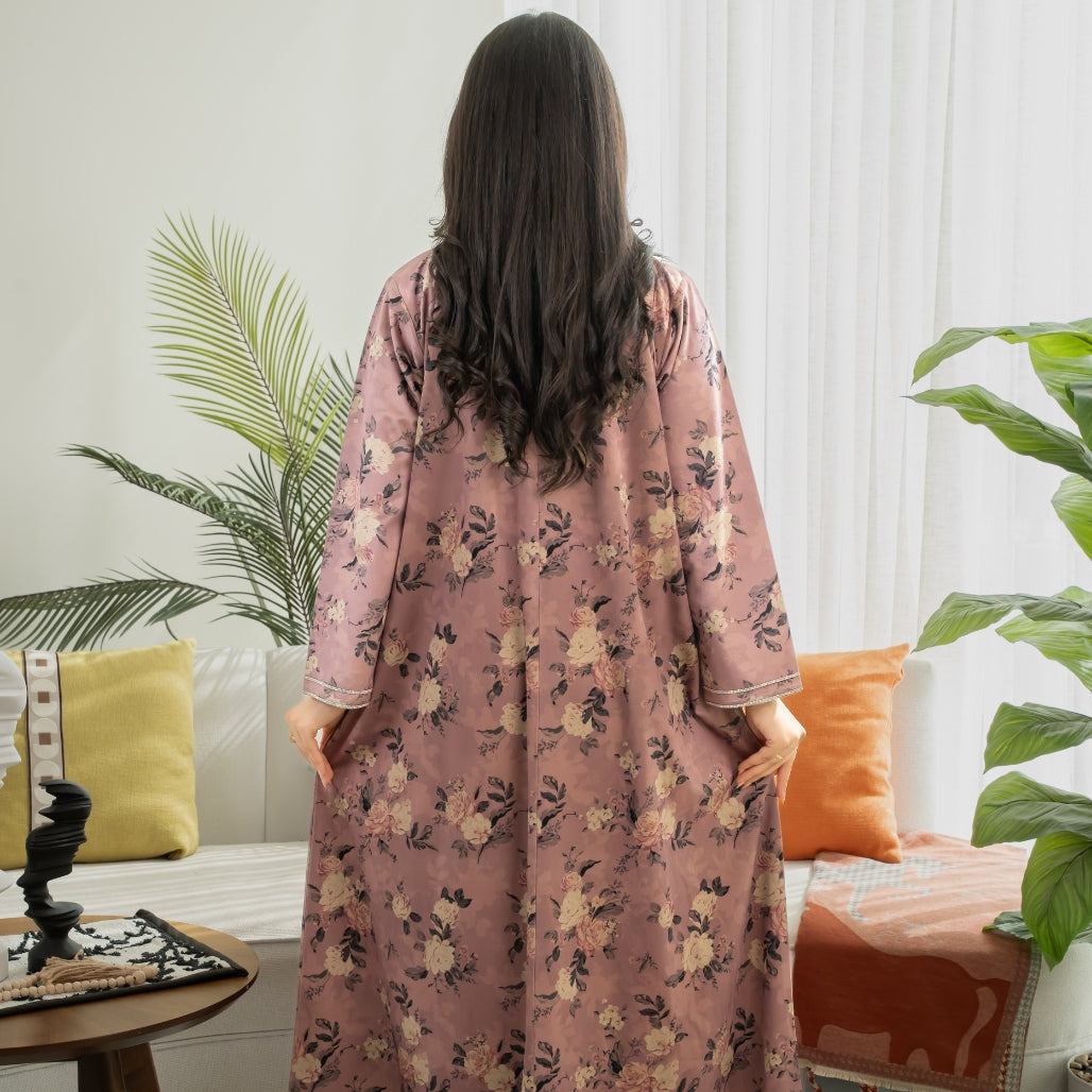 Elegant winter jalabiya with a distinctive modern design - 4597