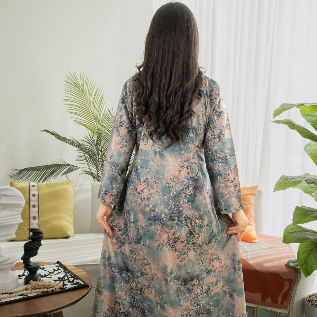 Elegant winter jalabiya with a distinctive modern design - 4595