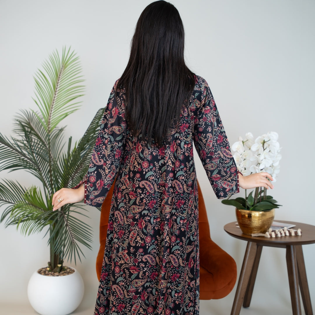 Elegant winter jalabiya with a distinctive modern design - DB4574