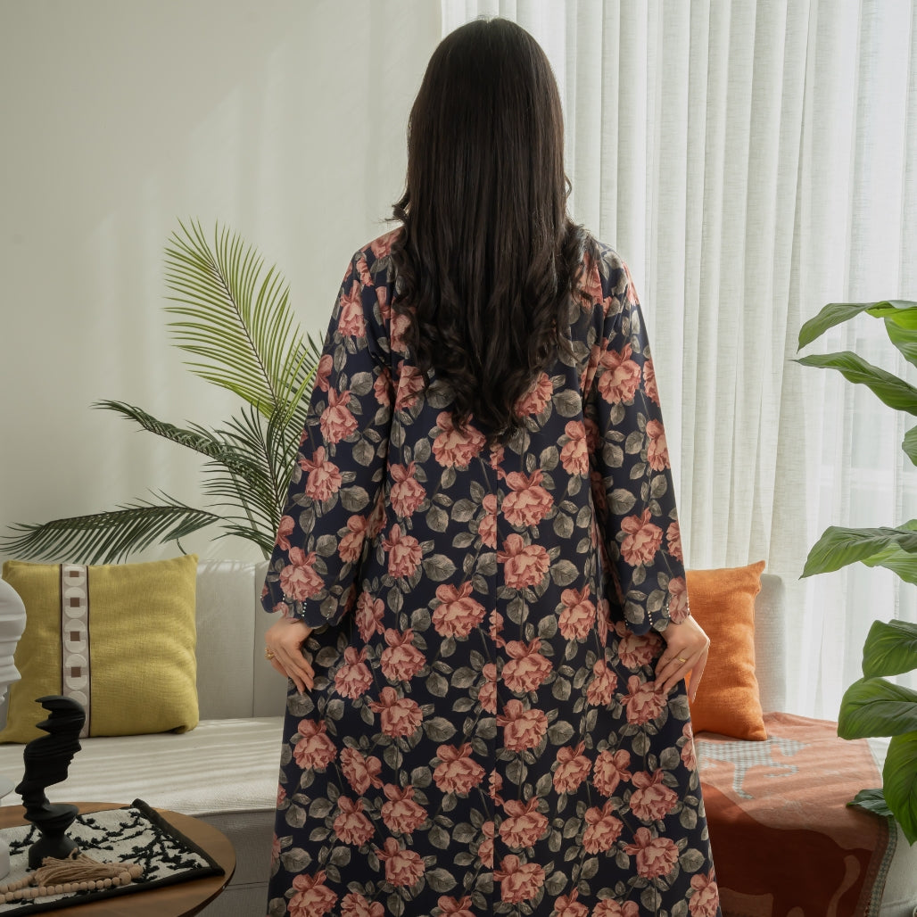 Elegant winter jalabiya with a distinctive modern design - 4593