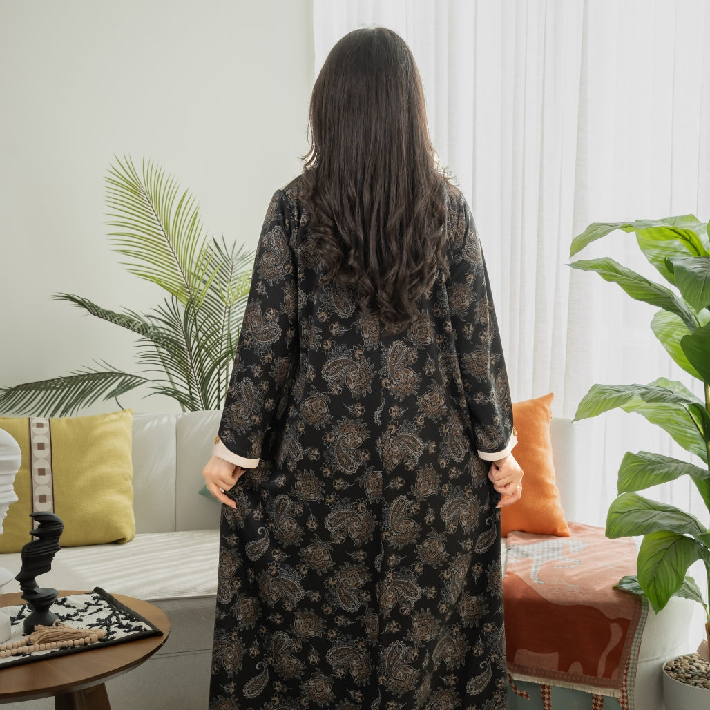 Elegant winter jalabiya with a distinctive modern design - 4601