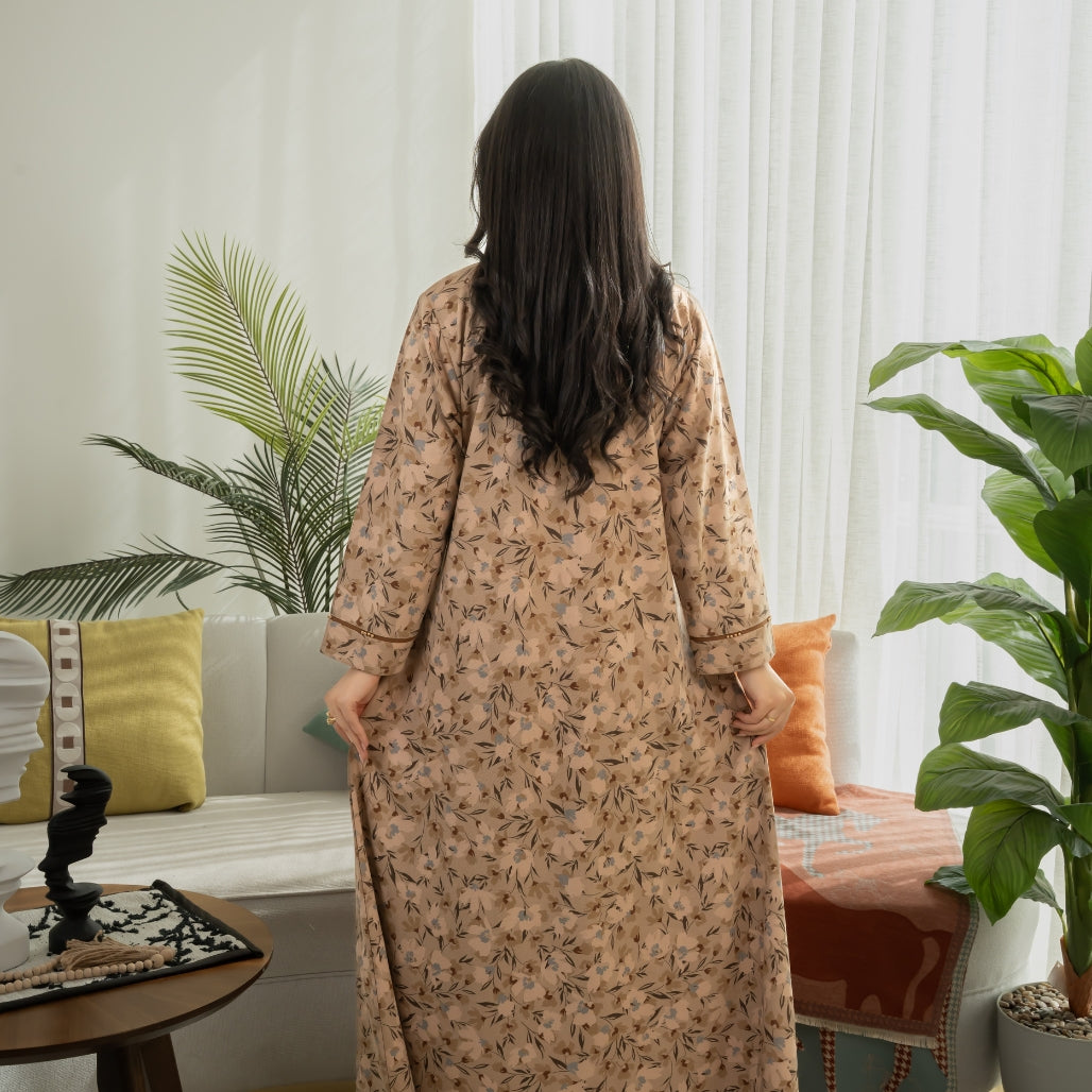 Elegant winter jalabiya with a distinctive modern design - 4600