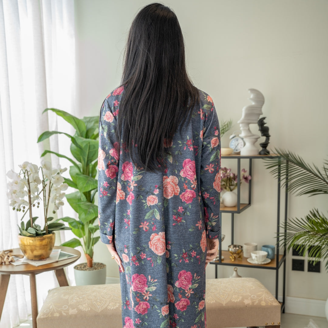 Elegant winter jalabiya with a distinctive modern design - DB224