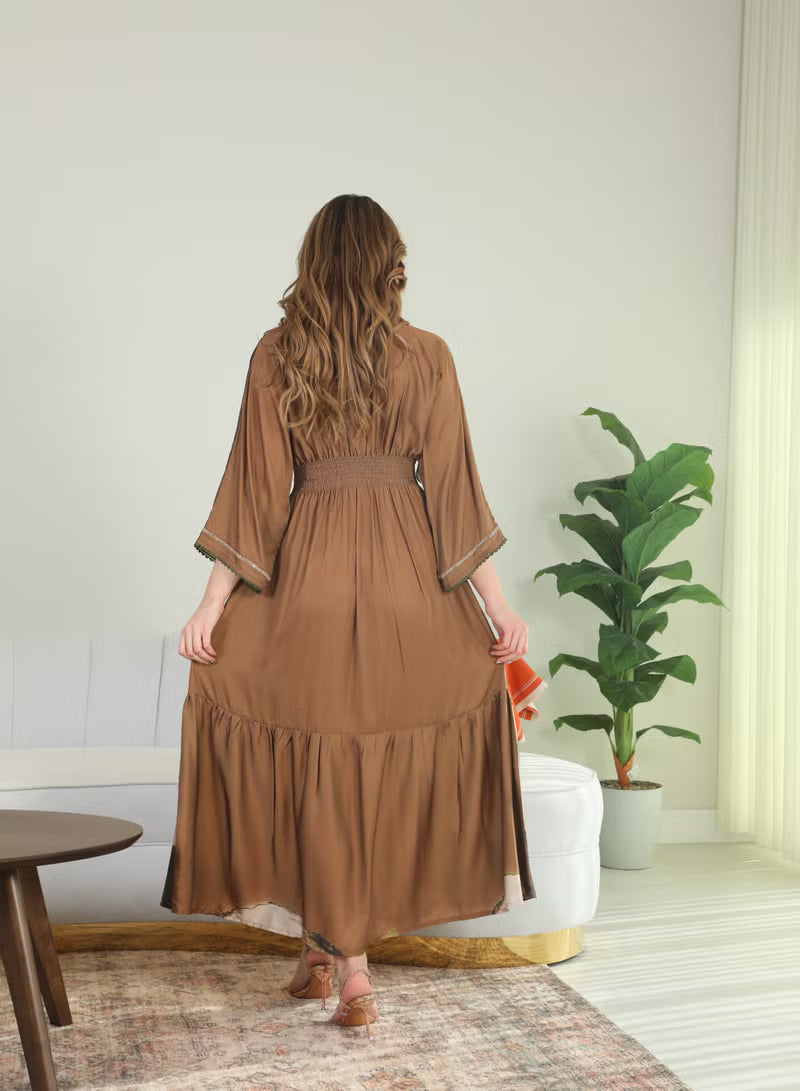 BintAlBilad Saudi Summer Jalabiya For Women New Collection Luxury Designs - ZR506