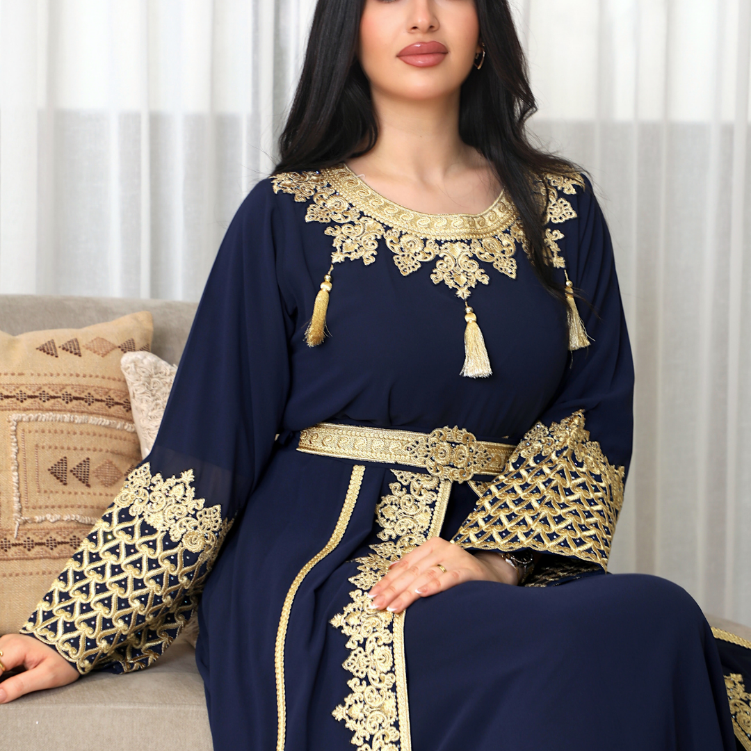 BintAlBilad Saudi Summer Jalabiya For Women New Collection Luxury Designs - 4336