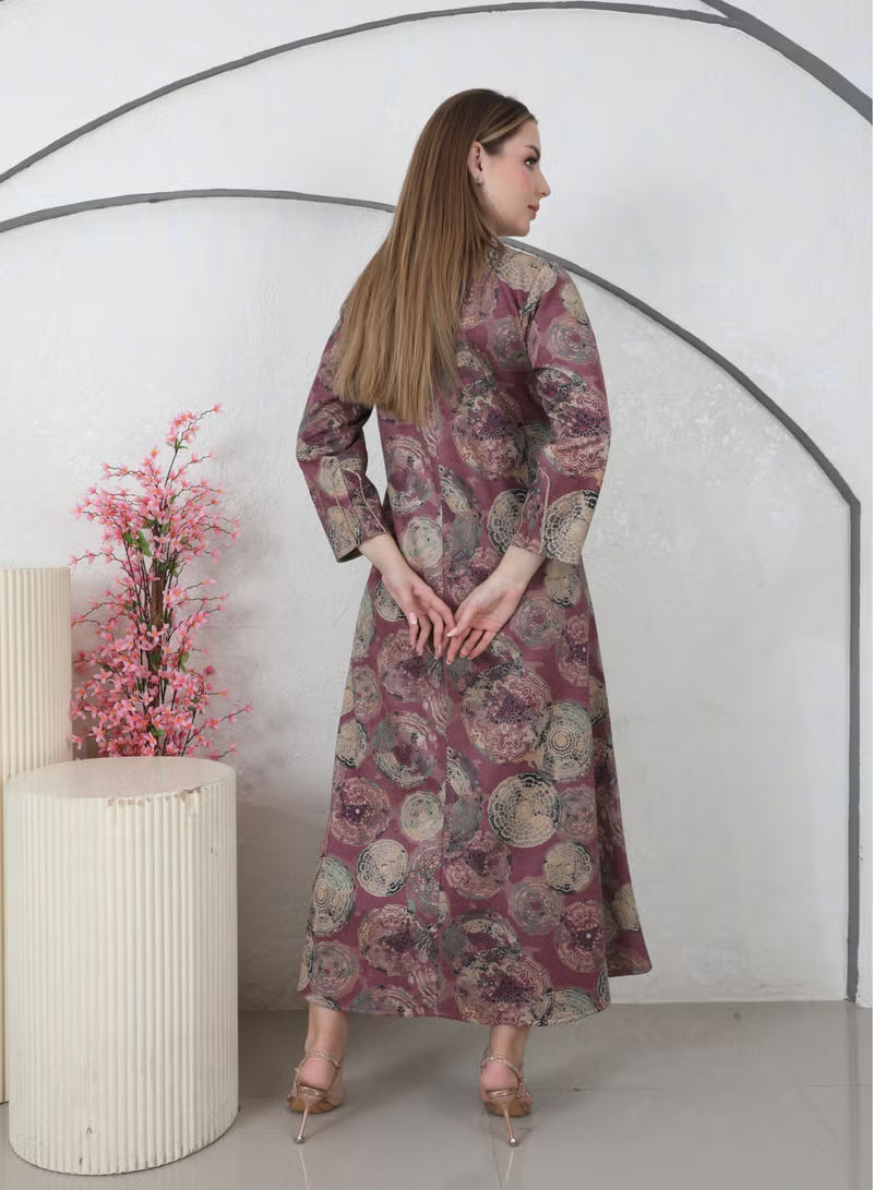 BintAlBilad Saudi Winter Jalabiya For Women Premium Collection Luxury Designs - 4186
