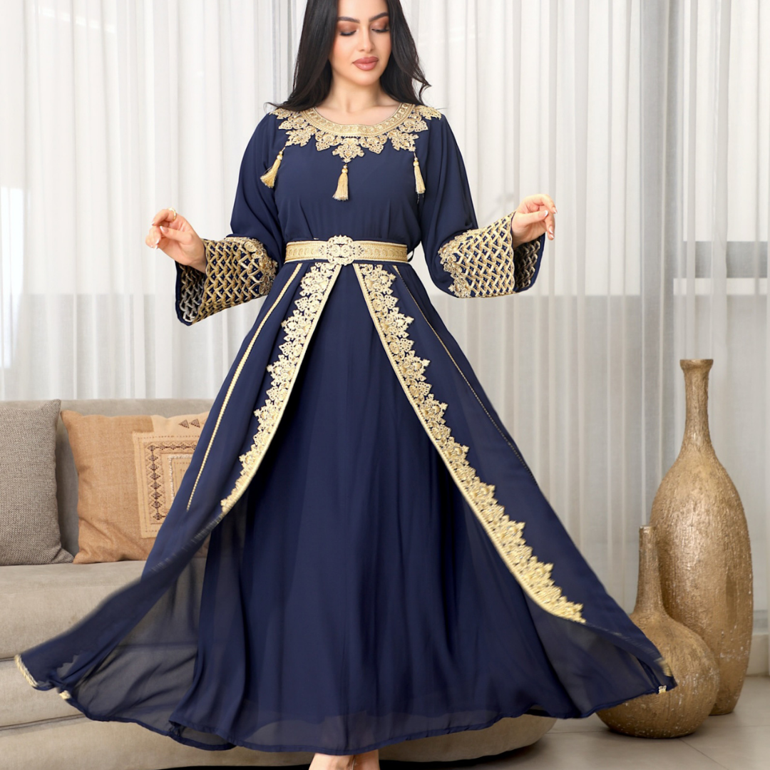 BintAlBilad Saudi Summer Jalabiya For Women New Collection Luxury Designs - 4336