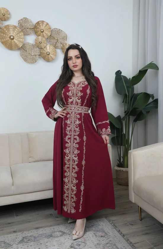 Ready To Wear Embroidered Jalabiya I Golden Collection I Bint Al