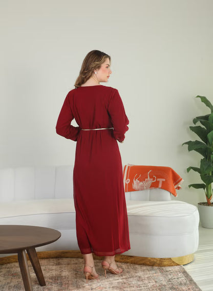 BintAlBilad Saudi Summer Jalabiya For Women New Collection Luxury Designs - 4029