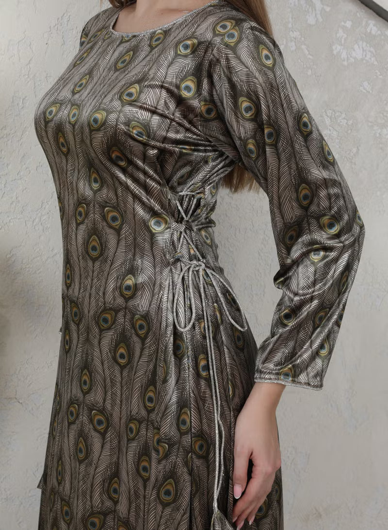 BintAlBilad Saudi Winter Jalabiya For Women Premium Collection Luxury Designs - 4196