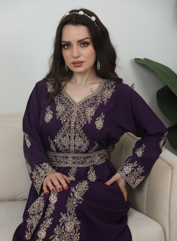 BintAlBilad Saudi Summer Jalabiya For Women New Collection Luxury Designs - 3939