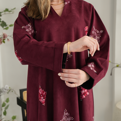 Elegant winter jalabiya with a distinctive modern design - 4622