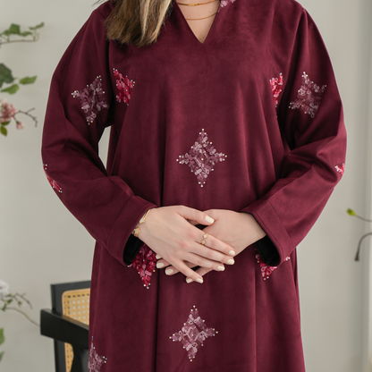Elegant winter jalabiya with a distinctive modern design - 4622