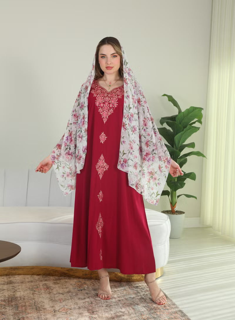BintAlBilad Saudi Summer Jalabiya For Women New Collection Luxury Designs - 4093
