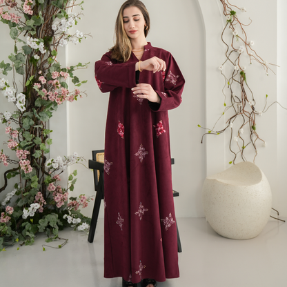 Elegant winter jalabiya with a distinctive modern design - 4622