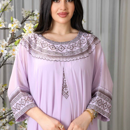 BintAlBilad Saudi Summer Jalabiya For Women New Collection Luxury Designs - 4395