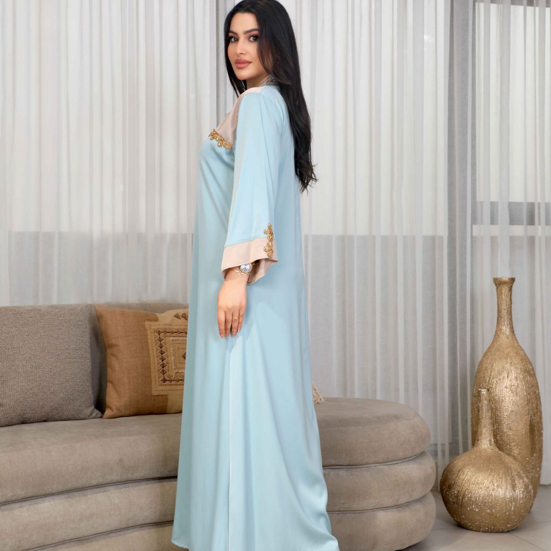 جلابية نسائية صيفية طويلة من بنت البلاد لشهر رمضان وعيد الفطر - 4071 
