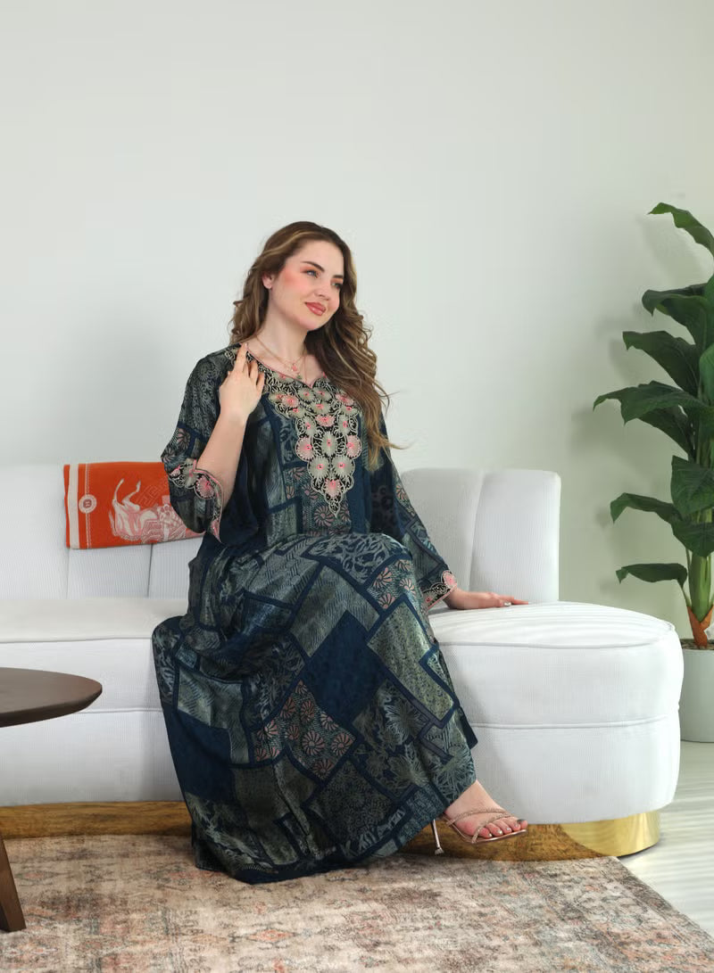 BintAlBilad Saudi Summer Jalabiya For Women New Collection Luxury Designs - ZR415
