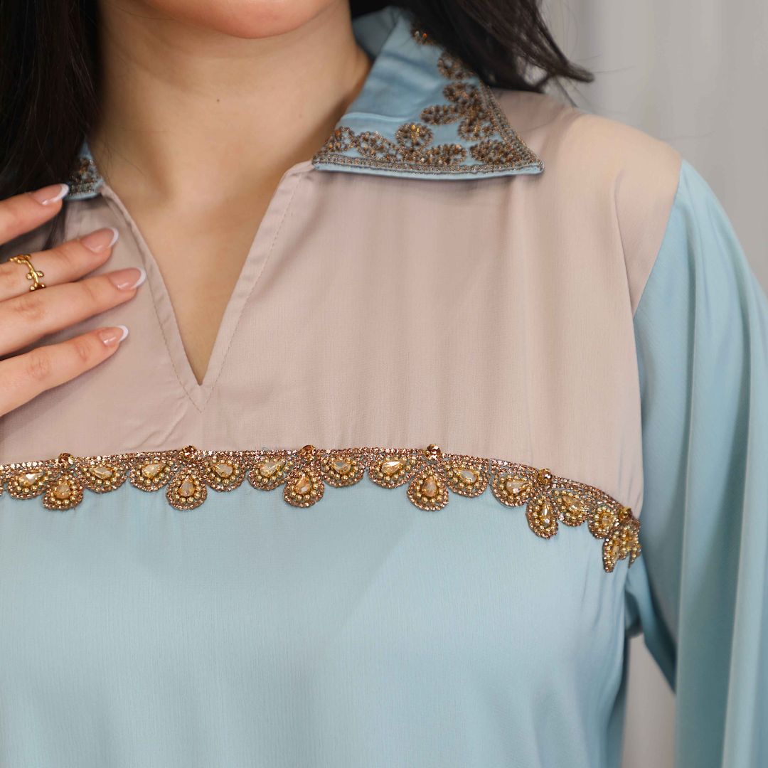 جلابية نسائية صيفية طويلة من بنت البلاد لشهر رمضان وعيد الفطر - 4071 