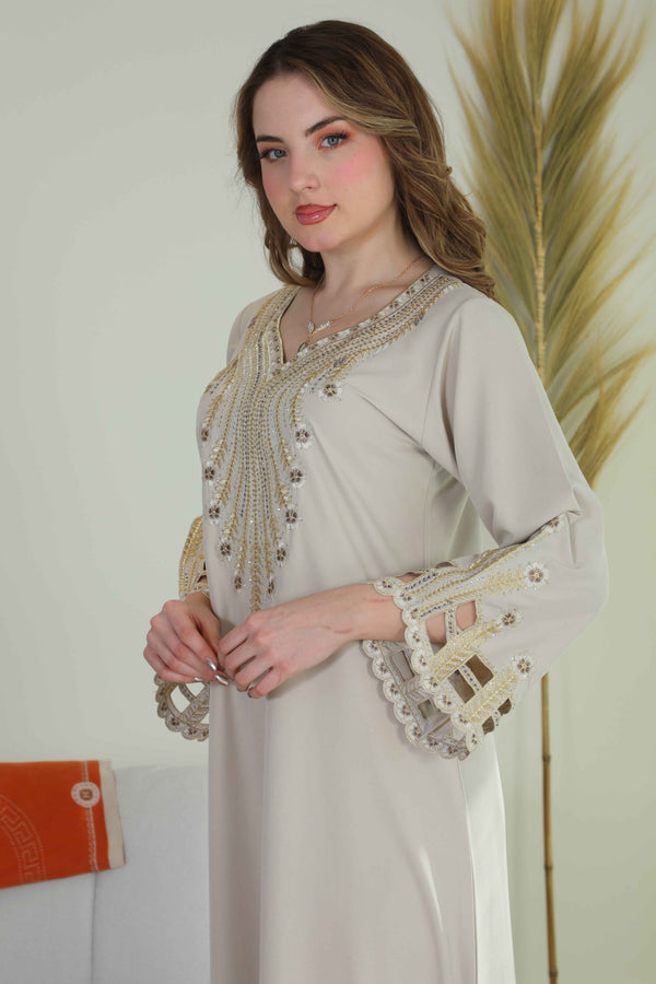 BintAlBilad Saudi Summer Jalabiya For Women New Collection Luxury Designs - ZR- 494