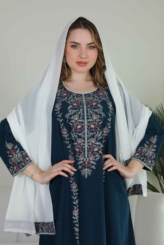 BintAlBilad Saudi Summer Jalabiya For Women New Collection Luxury Designs - 4085