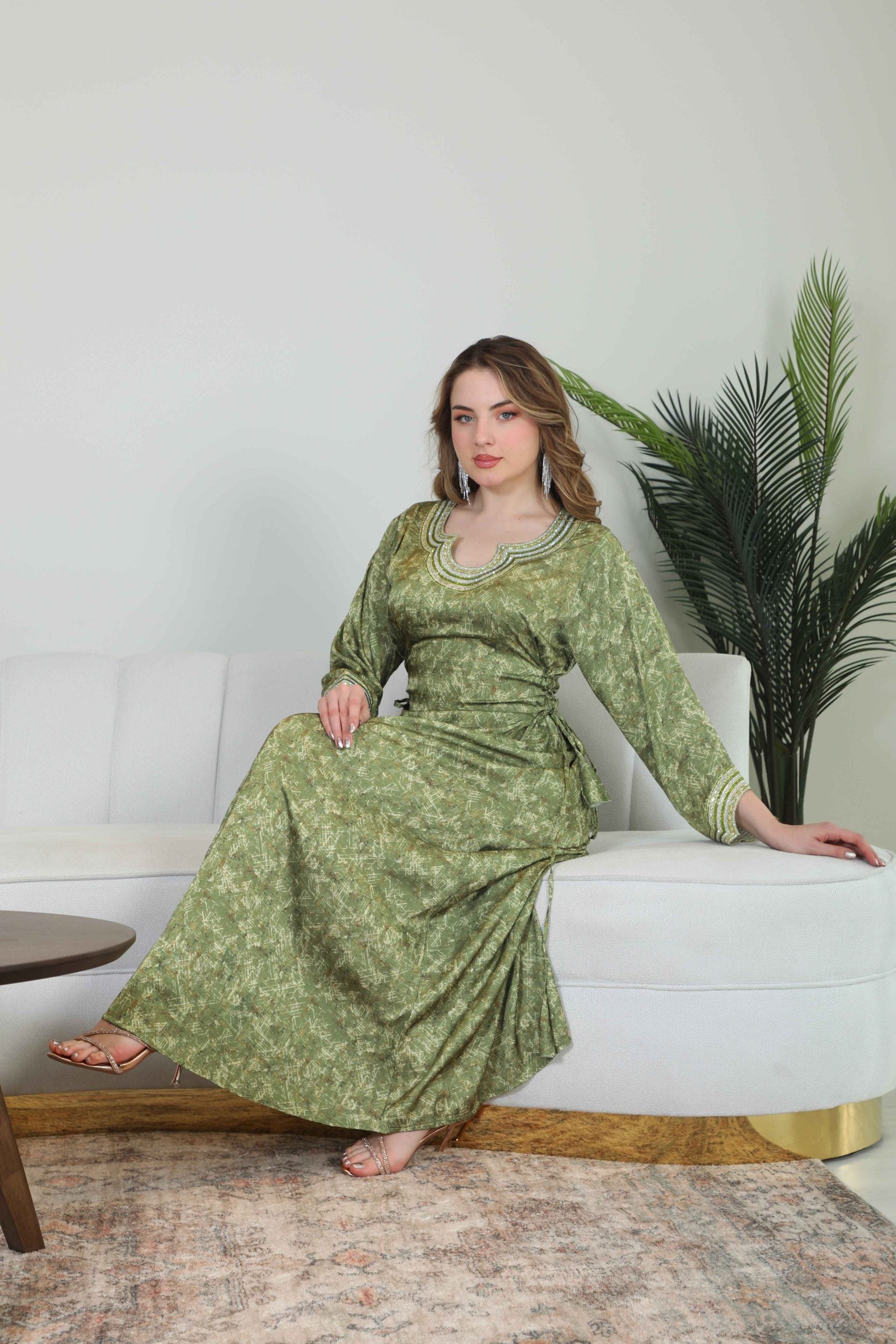 BintAlBilad Saudi Summer Jalabiya For Women New Collection Luxury Designs - 4153