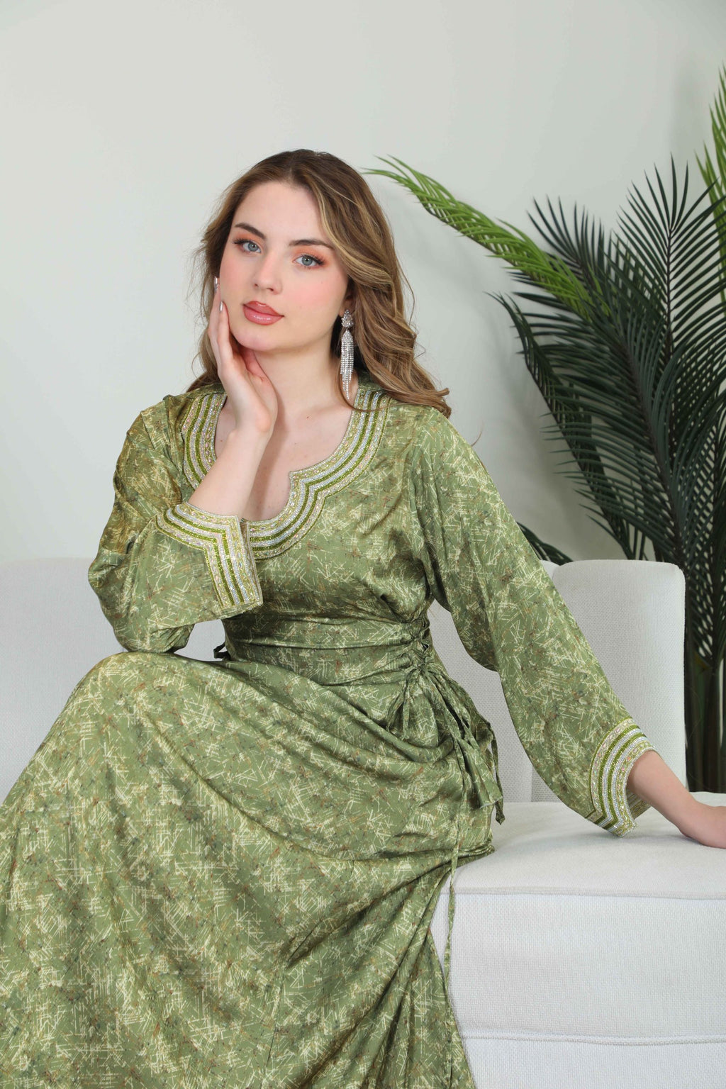 BintAlBilad Saudi Summer Jalabiya For Women New Collection Luxury Designs - 4153