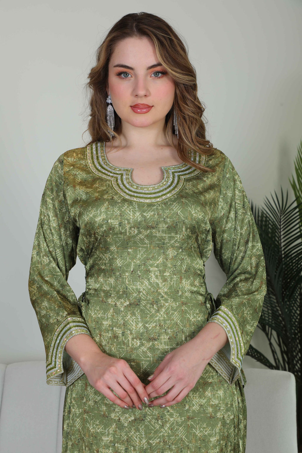 BintAlBilad Saudi Summer Jalabiya For Women New Collection Luxury Designs - 4153