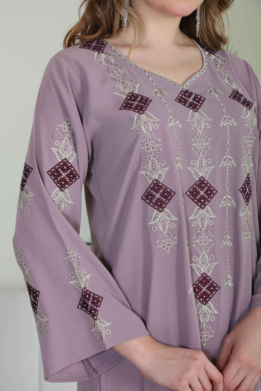 BintAlBilad Saudi Summer Jalabiya For Women New Collection Luxury Designs - ZR-513