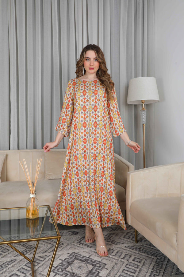 BintAlBilad Saudi Summer Jalabiya For Women New Collection Luxury Designs - ZR-522