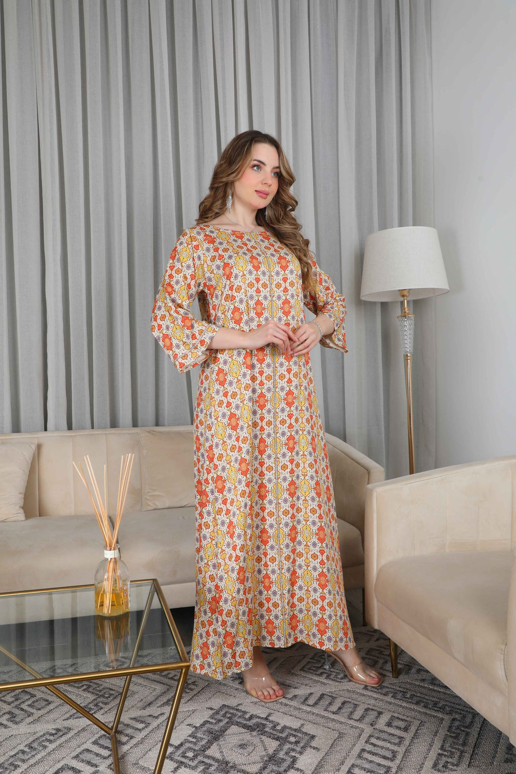 BintAlBilad Saudi Summer Jalabiya For Women New Collection Luxury Designs - ZR-522