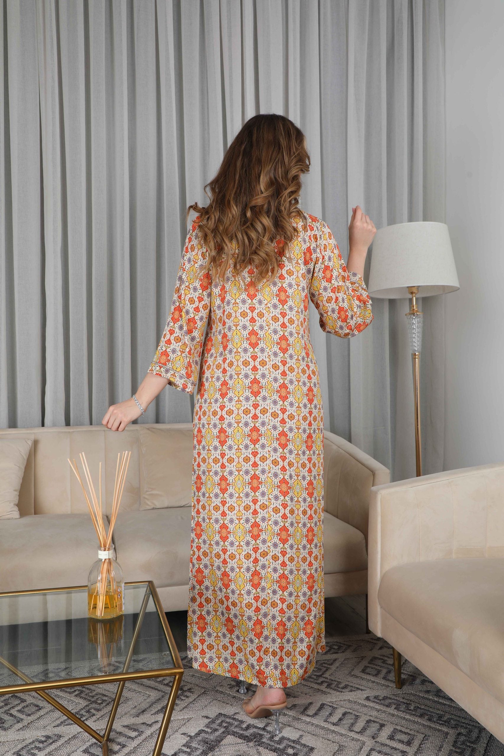 BintAlBilad Saudi Summer Jalabiya For Women New Collection Luxury Designs - ZR-522