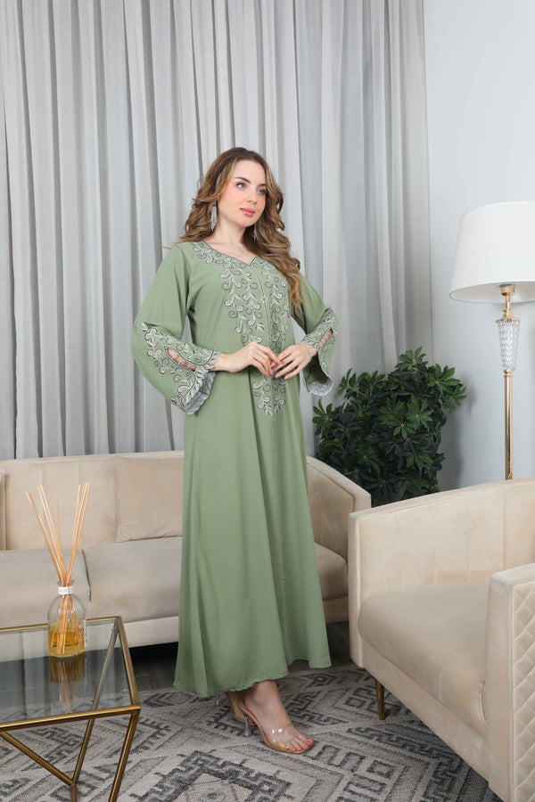 BintAlBilad Saudi Summer Jalabiya For Women New Collection Luxury Designs - ZR-500