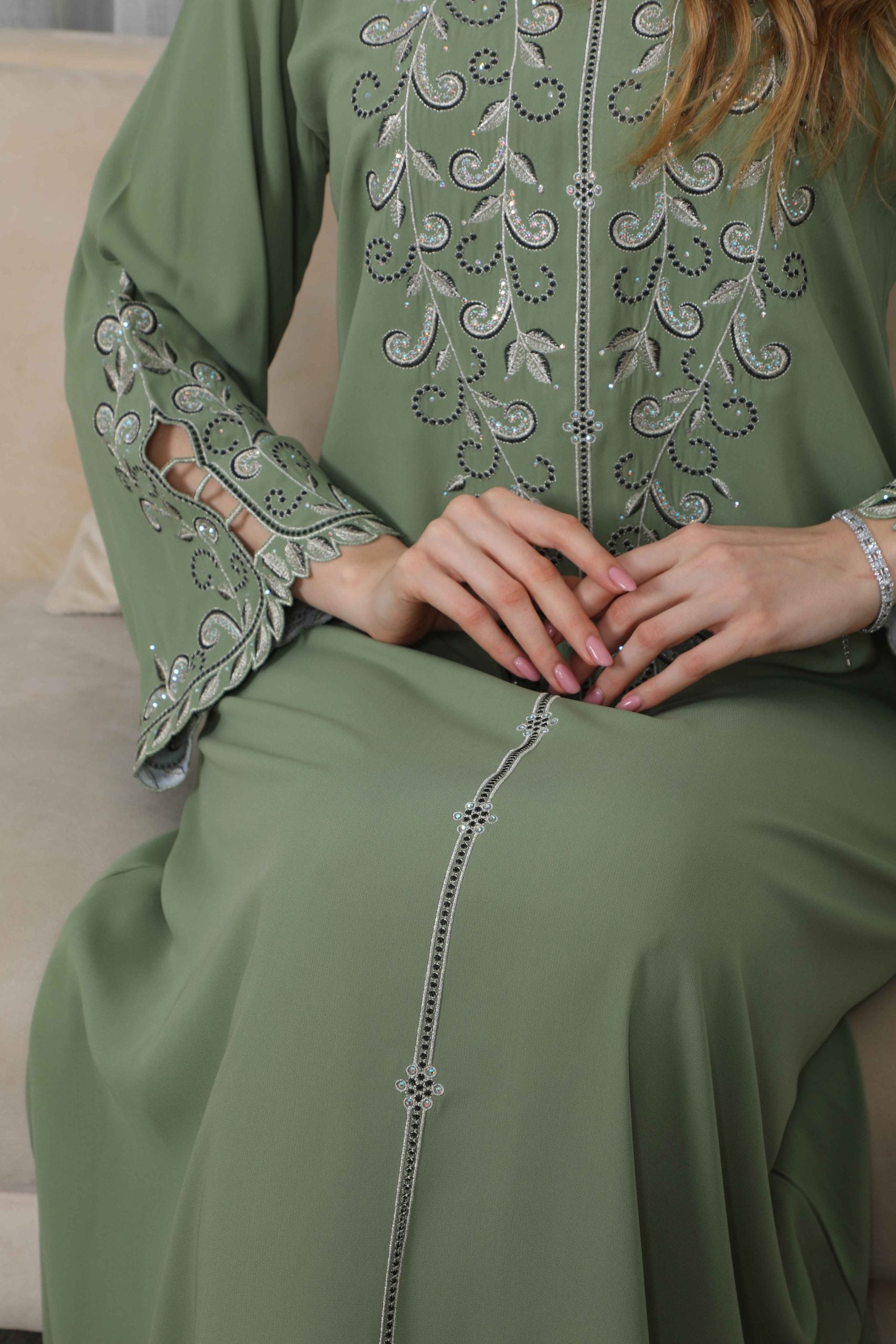BintAlBilad Saudi Summer Jalabiya For Women New Collection Luxury Designs - ZR-500