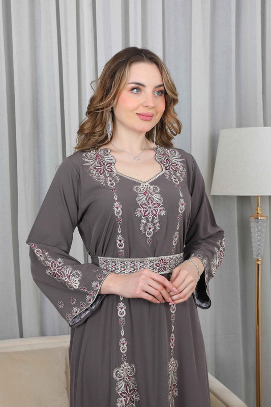 BintAlBilad Saudi Summer Jalabiya For Women New Collection Luxury Designs - ZR-448