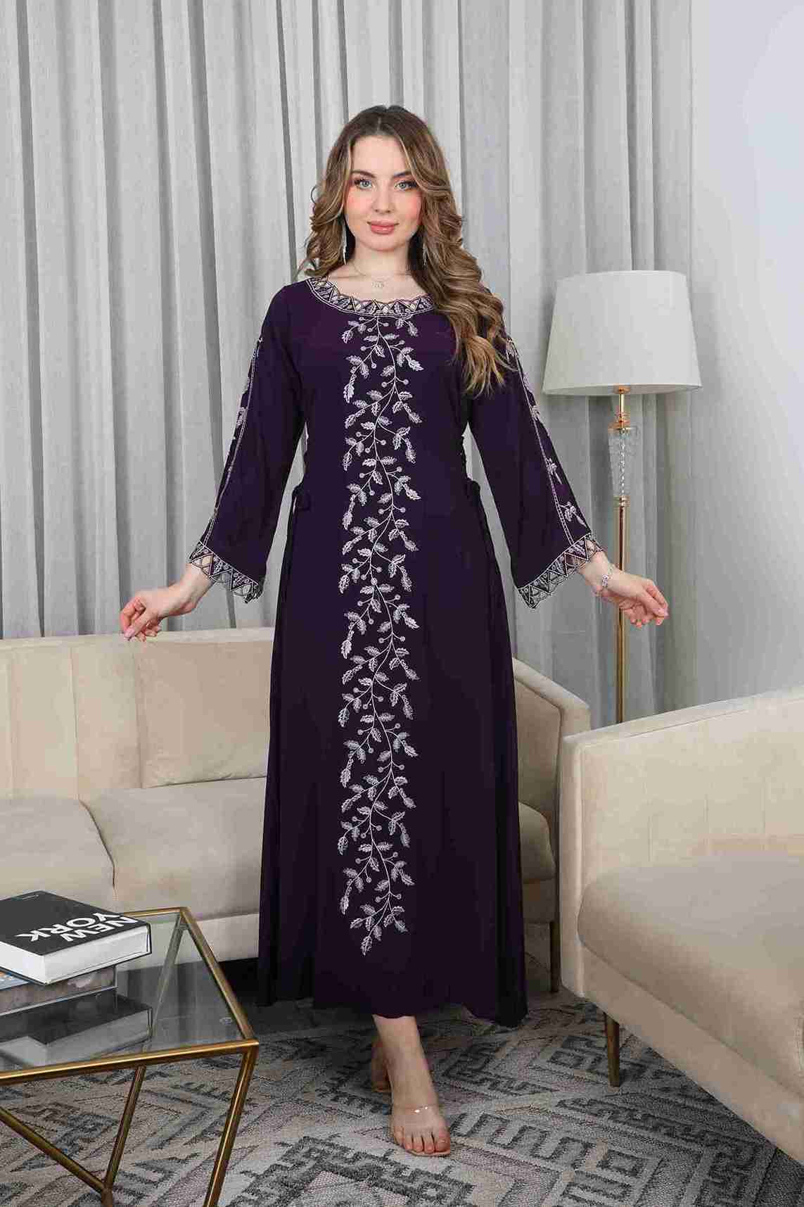 Bint Al Bilad Women's Summer Full-Length Jalabiya Dress for Ramadan, Eid Ul Fitr - ZR-499