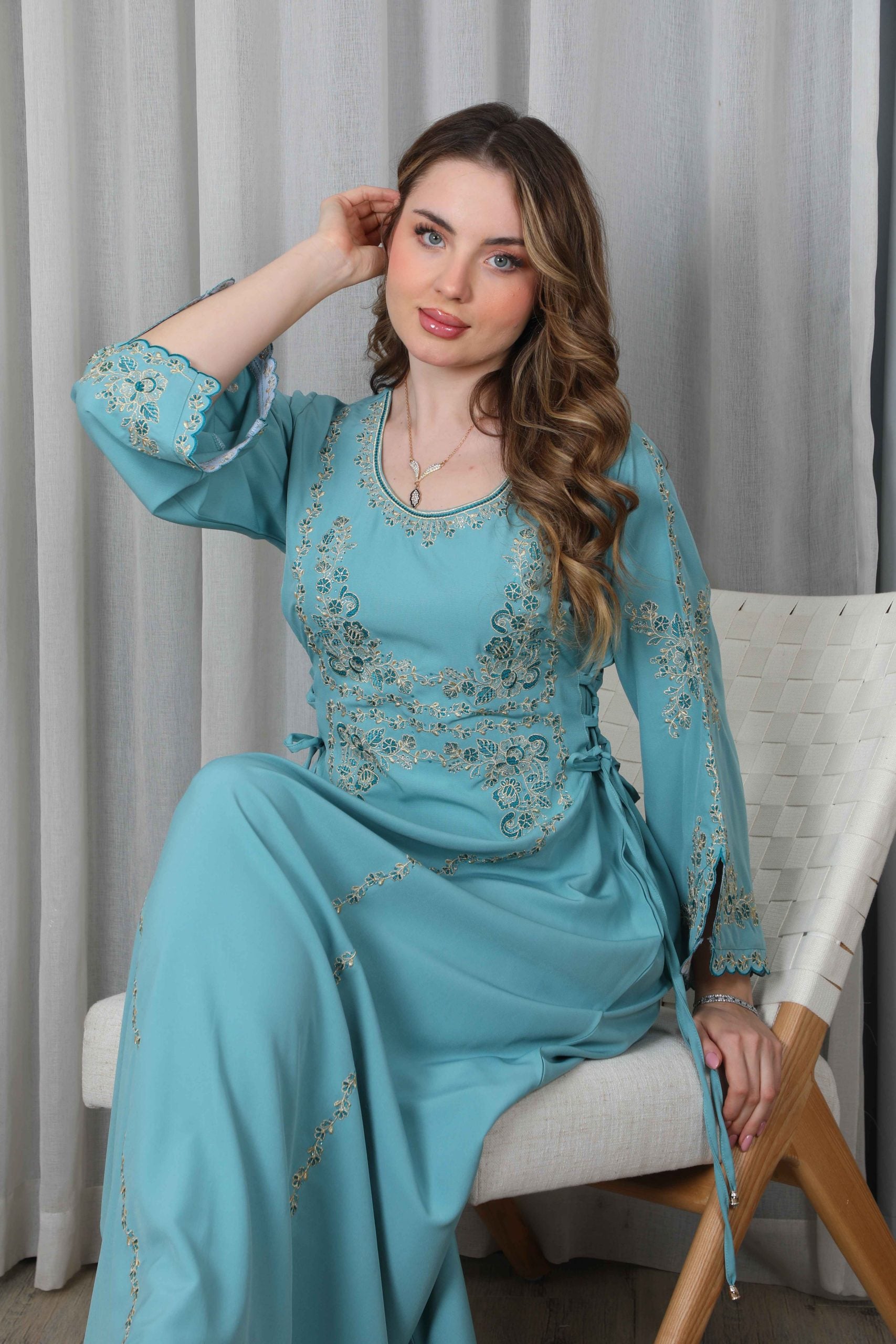 BintAlBilad Saudi Summer Jalabiya For Women New Collection Luxury Designs - ZR-457